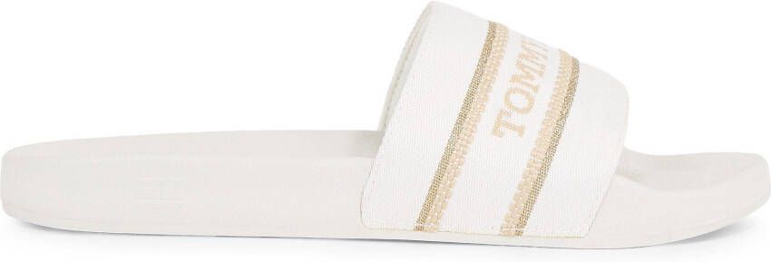 Tommy Hilfiger Slippers HILFIGER POOLSLIDE WITH WEBBING platform summer shoe slippers in comfortable shape