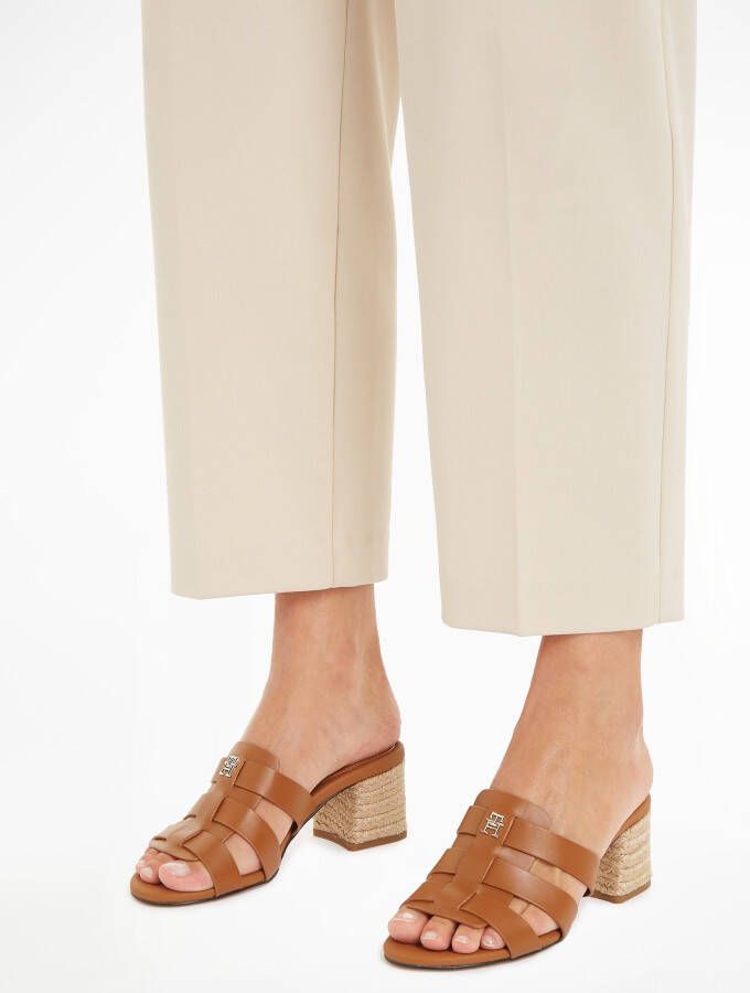 Tommy Hilfiger Slippers BLOCK MID HEEL LEATHER SANDAL
