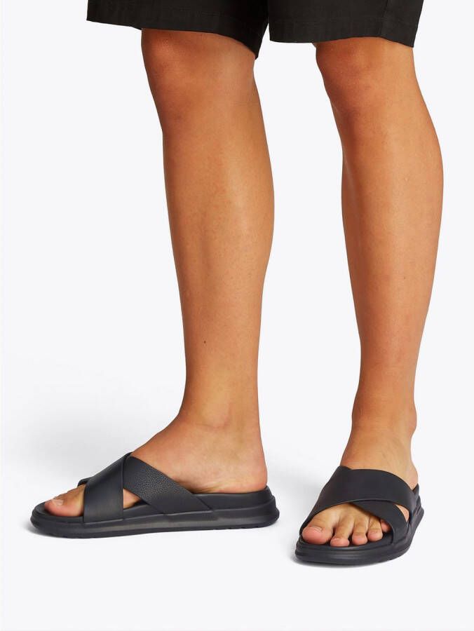 Tommy Hilfiger Slippers D DENSITY HILFIGER LTH CC SAND zomerschoen instapschoen flats in smalle vorm