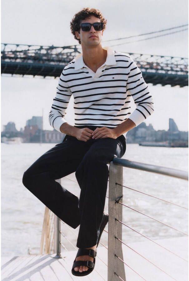 Tommy Hilfiger Slippers D DENSITY HILFIGER LTH SAND zomerschoen comfortabele schoen instapschoen met verstelbare gespen
