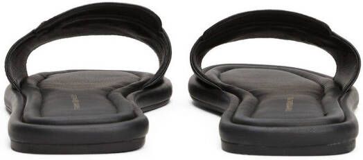 Tommy Hilfiger Slippers LEATHER HORSEBIT MULE flats zomerschoen comfortabele schoen met gouden decoratieve gesp