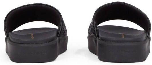 Tommy Hilfiger Slippers PLATFORM MONOGRAM POOLSLIDE plateau zomerschoen badeschoen comfort-schoen met th-allover-print