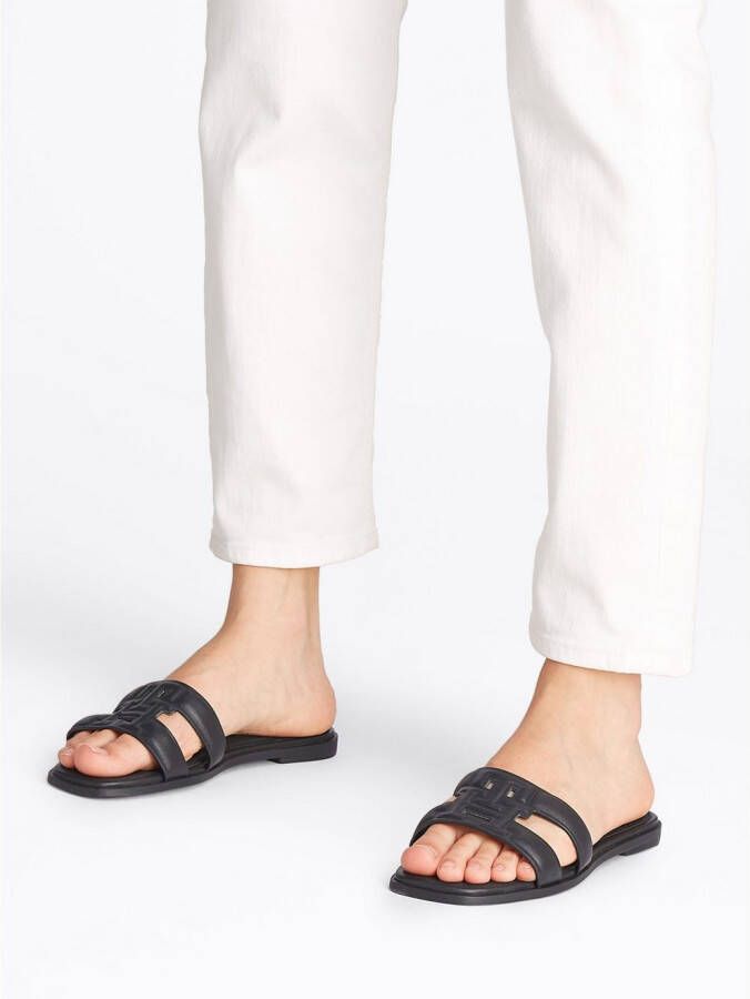 Tommy Hilfiger Slippers TH LOGO STRAP MULE comfortabele schoen zomerschoen flats met th-logo
