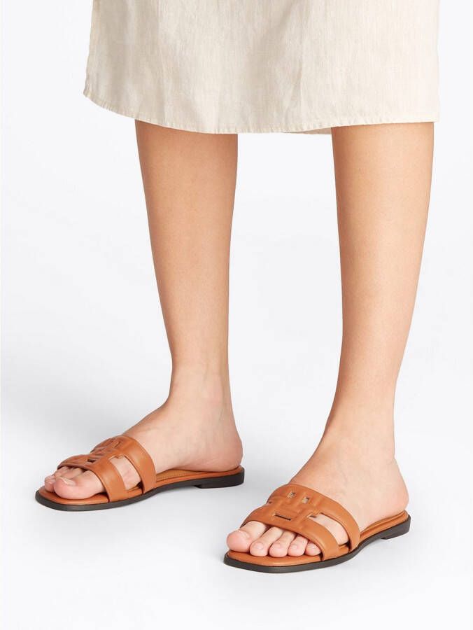 Tommy Hilfiger Slippers TH LOGO STRAP MULE comfortabele schoen zomerschoen flats met th-logo