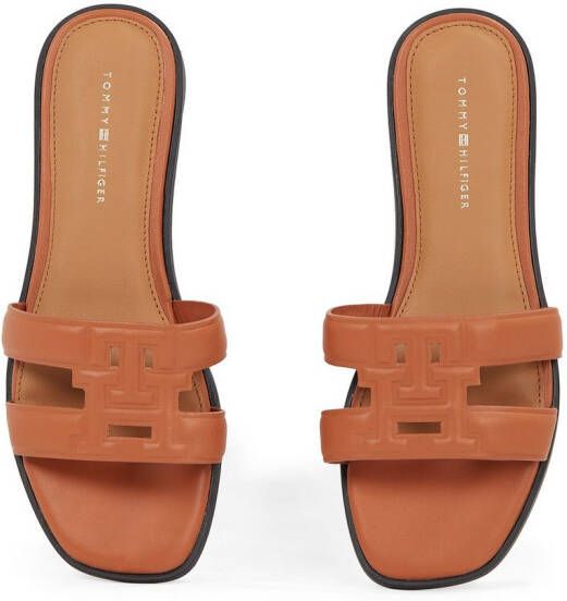 Tommy Hilfiger Slippers TH LOGO STRAP MULE comfortabele schoen zomerschoen flats met th-logo