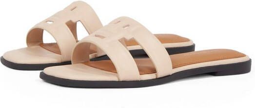 Tommy Hilfiger Slippers TH LOGO STRAP MULE comfortabele schoen zomerschoen flats met th-logo