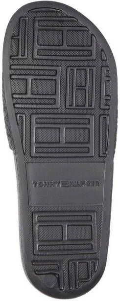 Tommy Hilfiger Slippers TH MONOGRAM POOLSIDE comfort-schoen zomerschoen instapschoen met th-sieraad