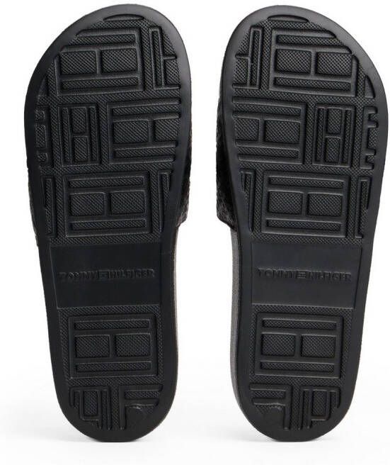 Tommy Hilfiger Slippers TH MONOGRAM POOLSIDE comfort-schoen zomerschoen instapschoen met th-sieraad