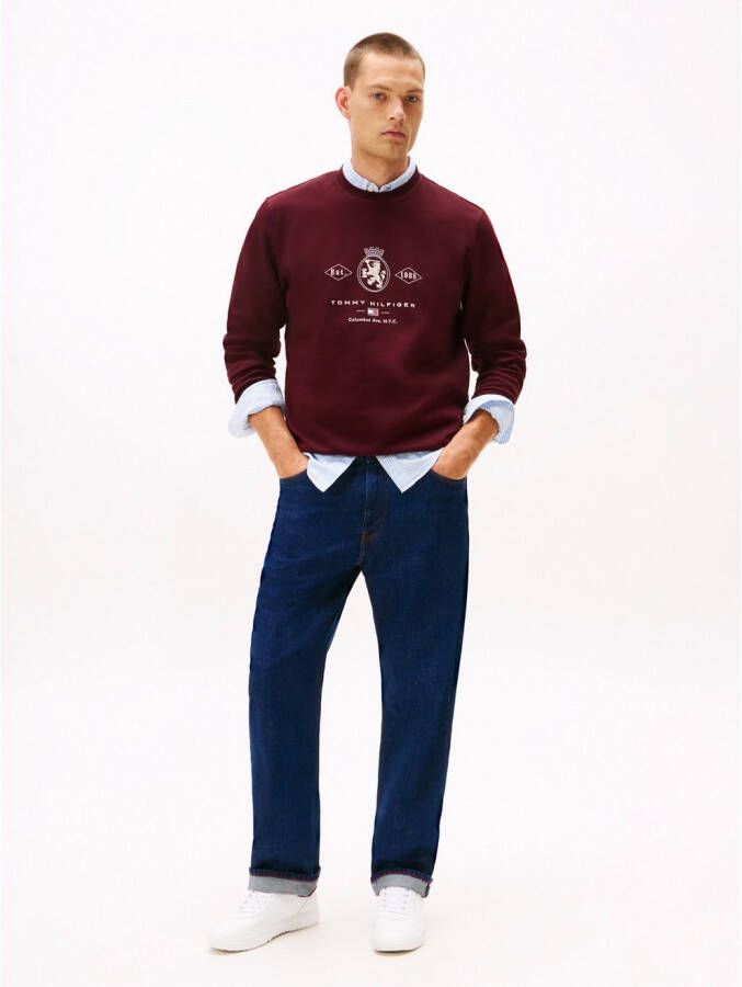 Tommy Hilfiger Sneakers TH BASKET CORE LTH vrijetijdsschoen halfhoge schoen veterschoen logo-patch op de schoentong