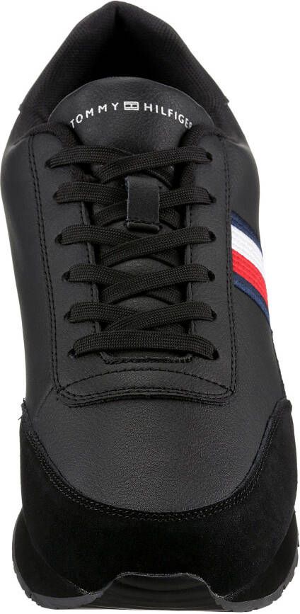 Tommy Hilfiger Sneakers CORE EVA RUNNER CORPORATE LEA in materiaalmix vrijetijdsschoen halve schoen veterschoen