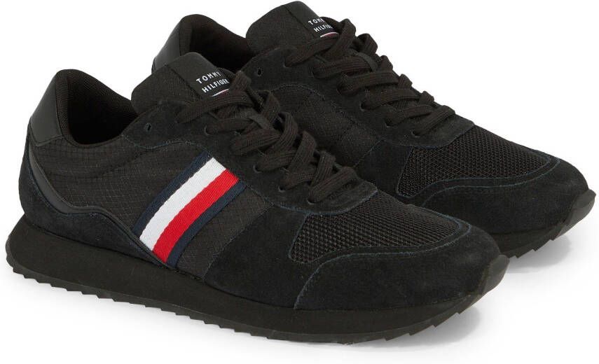 Tommy Hilfiger Sneakers RUNNER EVO MIX met gepolsterde schaprand vrijetijdsschoen halve schoen veterschoen