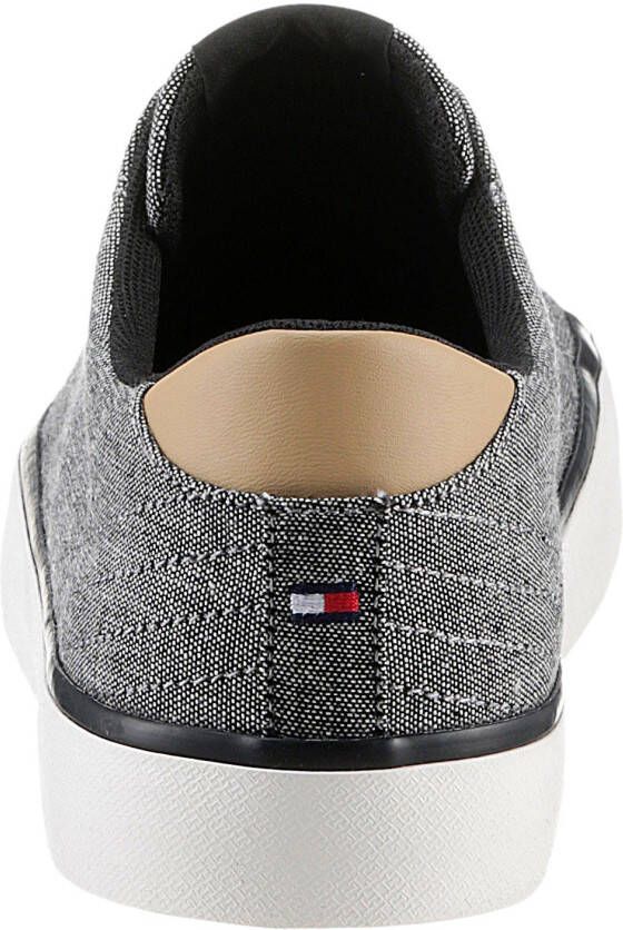 Tommy Hilfiger Sneakers TH HI VULC LOW CHAMBRAY met logo-opdruk vrijetijdsschoen lage schoen veterschoen