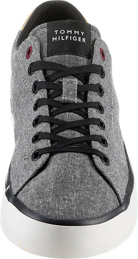 Tommy Hilfiger Sneakers TH HI VULC LOW CHAMBRAY met logo-opdruk vrijetijdsschoen lage schoen veterschoen