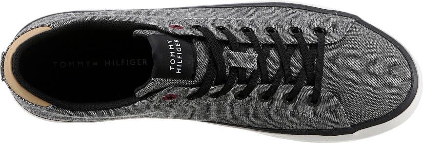 Tommy Hilfiger Sneakers TH HI VULC LOW CHAMBRAY met logo-opdruk vrijetijdsschoen lage schoen veterschoen