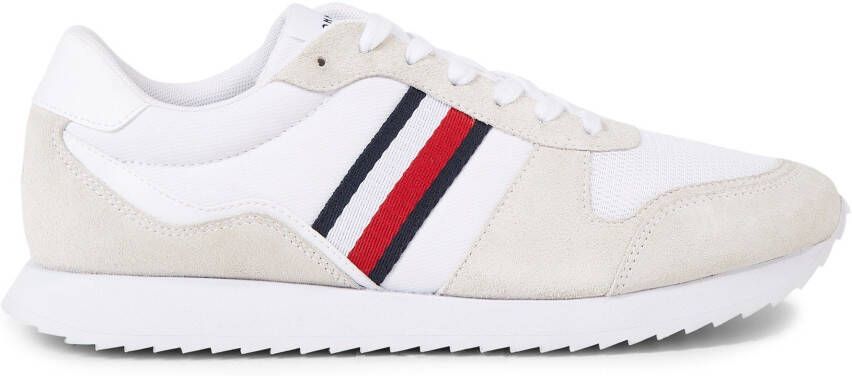 Tommy Hilfiger Sneakers RUNNER EVO MIX ESS met zijstrepen vrijetijdsschoen halfhoge schoen veterschoen
