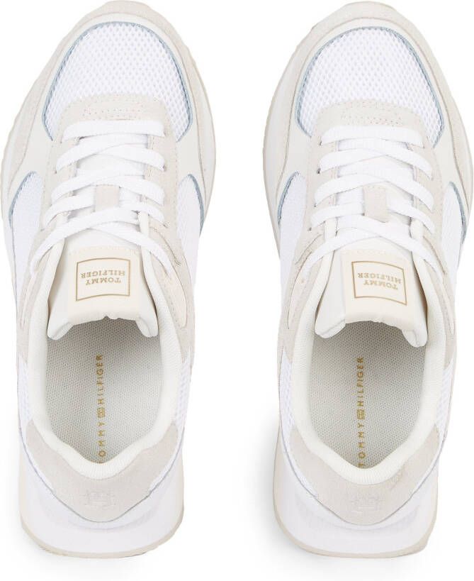 Tommy Hilfiger Sneakers ESSENTIAL ELEVATED RUNNER in materiaalmix vrijetijdsschoen lage schoen veterschoen