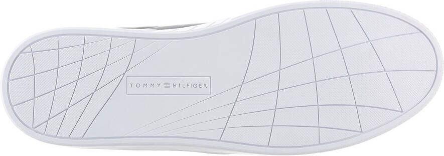 Tommy Hilfiger Sneakers ICON COURT LTH STRIPES veterschoenen vrijetijdsschoen lage schoen met gewatteerde schaprand