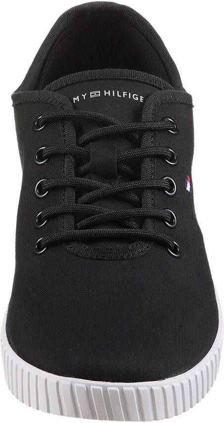 Tommy Hilfiger Sneakers CANVAS LACE UP SNEAKER vrijetijdsschoen lage schoen veterschoen met geborduurde logovlag