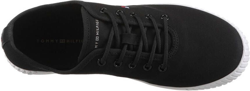 Tommy Hilfiger Sneakers CANVAS LACE UP SNEAKER vrijetijdsschoen lage schoen veterschoen met geborduurde logovlag