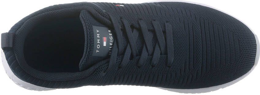 Tommy Hilfiger Sneakers CORPORATE KNIT RIB RUNNER met zijlogo-vlag vrijetijdsschoen lage schoen veterschoen