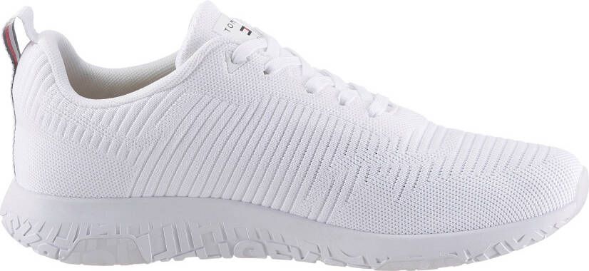 Tommy Hilfiger Sneakers CORPORATE KNIT RIB RUNNER met zijlogo-vlag vrijetijdsschoen lage schoen veterschoen