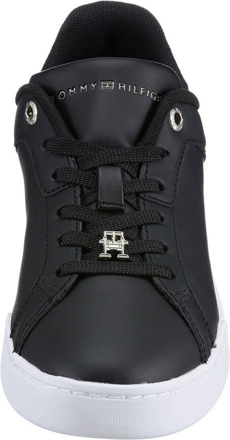Tommy Hilfiger Sneakers COURT SNEAKER GOLDEN TH met goudkleurige details vrijetijdsschoen lage schoen veterschoen