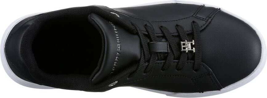 Tommy Hilfiger Sneakers COURT SNEAKER GOLDEN TH met goudkleurige details vrijetijdsschoen lage schoen veterschoen