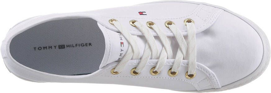 Tommy Hilfiger Sneakers ESSENTIAL NAUTICAL SNEAKER met goudkleurige oogjes vrijetijdsschoen lage schoen veterschoen