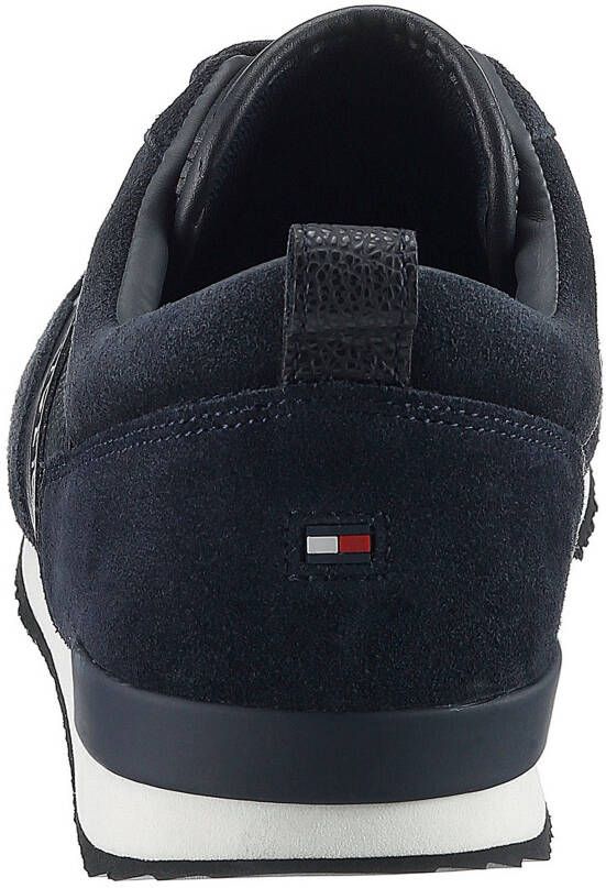 Tommy Hilfiger Sneakers ICONIC LEATHER SUEDE MIX RUNNER in materiaalmix vrijetijdsschoen lage schoen veterschoen
