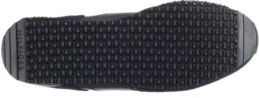Tommy Hilfiger Sneakers ICONIC LEATHER SUEDE MIX RUNNER in materiaalmix vrijetijdsschoen lage schoen veterschoen