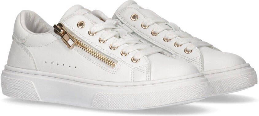 Tommy Hilfiger Sneakers LOW CUT LACE-UP SNEAKER WHITE met praktische rits aan de buitenkant