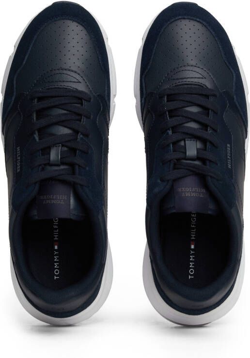 Tommy Hilfiger Sneakers met sleehak FASTON LTH MIX vrijetijdsschoen veterschoen lage schoen met gevoerde schacht
