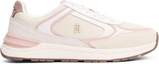 Tommy Hilfiger Sneakers met sleehak CASUAL FASHION RUNNER MIX plateau vrijetijdsschoen halfhoge schoen veterschoen met th-logo applicatie