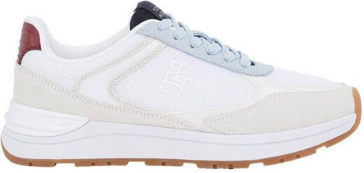 Tommy Hilfiger Sneakers met sleehak CASUAL FASHION RUNNER MIX vrijetijdsschoen lage schoen veterschoen in contrast-look