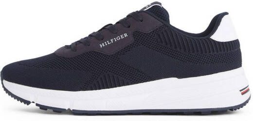 Tommy Hilfiger Sneakers met sleehak LIGHTWEIGHT RWB KNIT vrijetijdsschoen lage schoen veterschoen met contrasterend logo