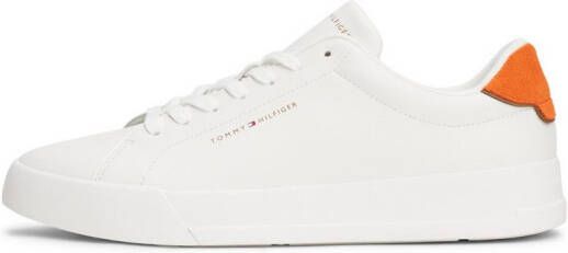 Tommy Hilfiger Sneakers TH COURT LTH DETAIL ESS vrijetijdsschoen lage schoen veterschoen met zijlijk logo-opdruk