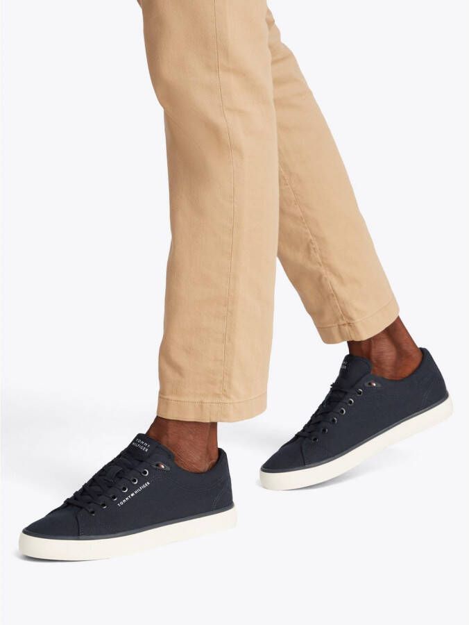 Tommy Hilfiger Sneakers TH HI VULC LOW CORE CANVAS vrijetijdsschoen lage schoen veterschoenen met zacht gepolsterde schacht