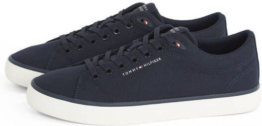 Tommy Hilfiger Sneakers TH HI VULC LOW CORE CANVAS vrijetijdsschoen lage schoen veterschoenen met zacht gepolsterde schacht
