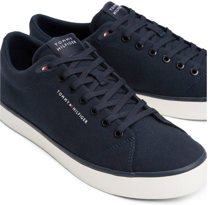 Tommy Hilfiger Sneakers TH HI VULC LOW CORE CANVAS vrijetijdsschoen lage schoen veterschoenen met zacht gepolsterde schacht