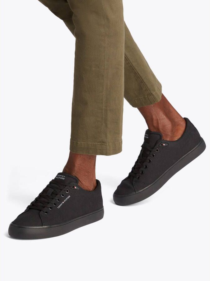 Tommy Hilfiger Sneakers TH HI VULC LOW CORE CANVAS vrijetijdsschoen lage schoen veterschoenen met zacht gepolsterde schacht