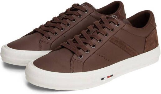 Tommy Hilfiger Sneakers TH HI VULC LTH STREET vrijetijdsschoen lage schoen veterschoenen met zacht gepolsterde schacht
