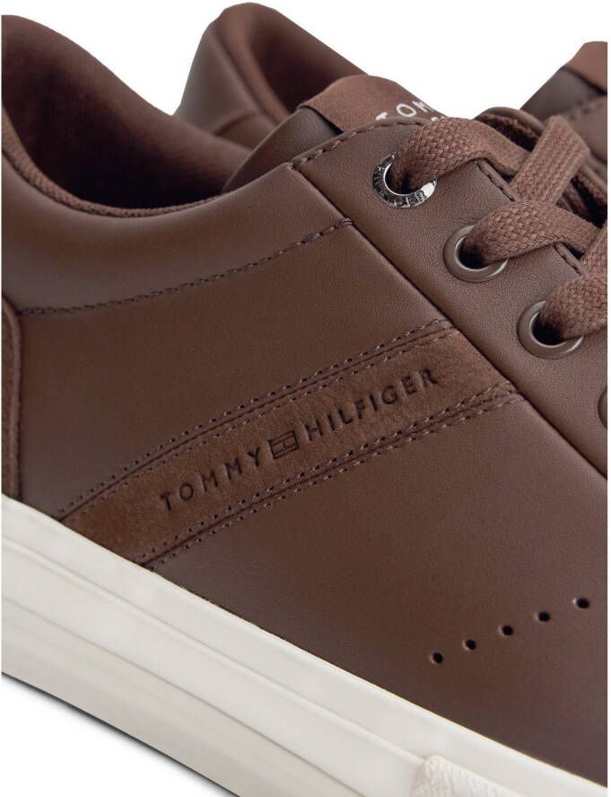 Tommy Hilfiger Sneakers TH HI VULC LTH STREET vrijetijdsschoen lage schoen veterschoenen met zacht gepolsterde schacht