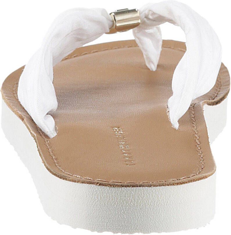 Tommy Hilfiger Teenslippers TH ELEVATED BEACH SANDAL zomerschoen comfortabele schoen flats slippers met th-sieraandeel
