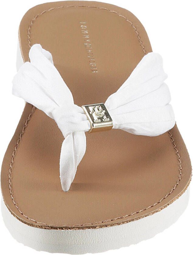 Tommy Hilfiger Teenslippers TH ELEVATED BEACH SANDAL zomerschoen comfortabele schoen flats slippers met th-sieraandeel