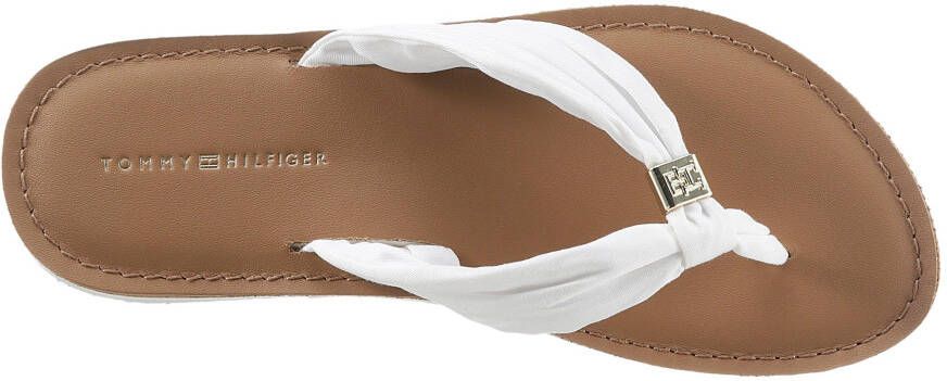 Tommy Hilfiger Teenslippers TH ELEVATED BEACH SANDAL zomerschoen comfortabele schoen flats slippers met th-sieraandeel