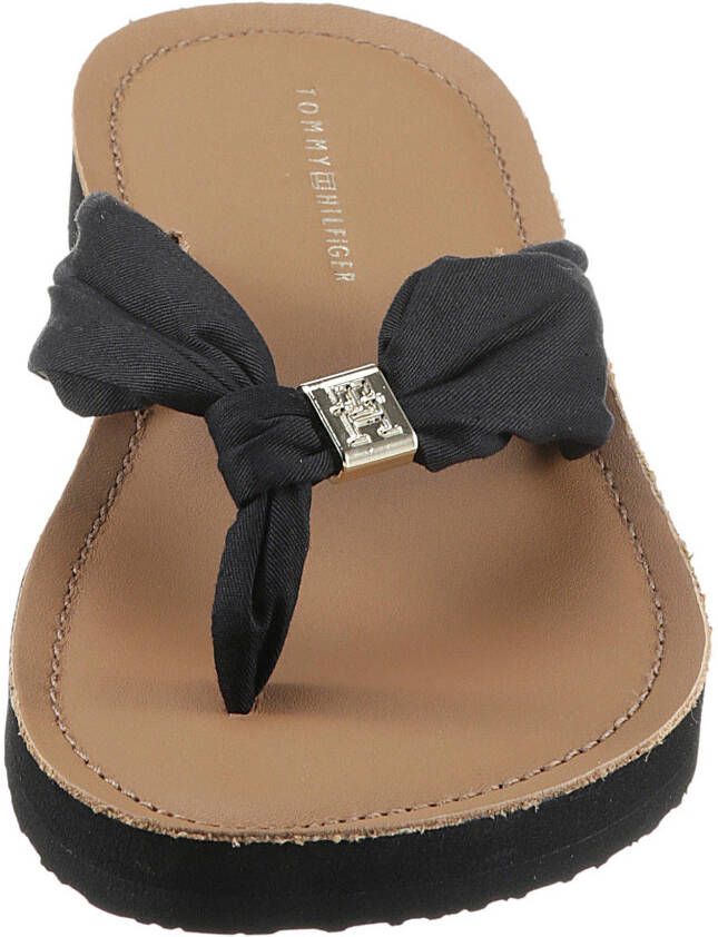 Tommy Hilfiger Teenslippers TH ELEVATED BEACH SANDAL zomerschoen comfortabele schoen flats slippers met th-sieraandeel