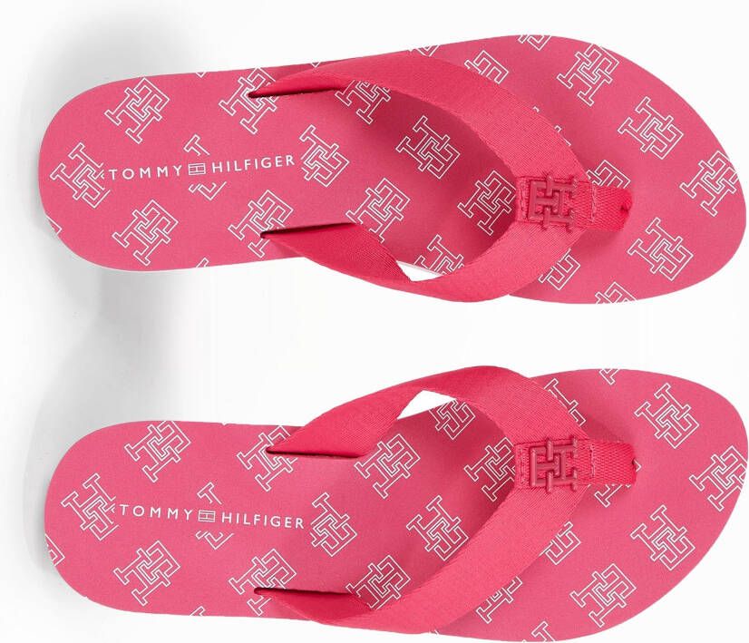 Tommy Hilfiger Teenslippers TH ELEVATED FLIP FLOP met binnenzool met logoprint