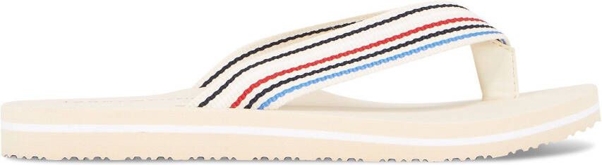 Tommy Hilfiger Teenslippers TH STRIPES BEACH SANDAL zomerschoen slippers poolslides met kleurrijke strepen