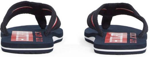 Tommy Hilfiger Teenslippers CORPORATE HILFIGER BEACH SANDAL dianette zomerschoen flats comfort-schoen met strepen