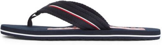 Tommy Hilfiger Teenslippers CORPORATE HILFIGER BEACH SANDAL dianette zomerschoen flats comfort-schoen met strepen
